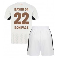 Camiseta Bayer Leverkusen Victor Boniface #22 Visitante Equipación para niños 2024-25 manga corta (+ pantalones cortos)